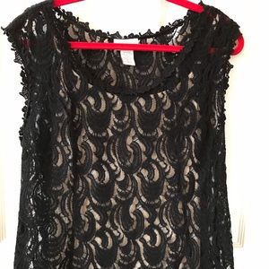 Black lace, asymmetrical hem by Soft Surroundings